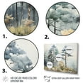 thumbnail image 3 of Designart "Tonalism Pines Pointillism III" Landscapes Wall Art Print, 3 of 5