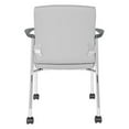 thumbnail image 4 of Chaise d'Invité en Similicuir Gris avec Cadre Chromé, 4 of 5
