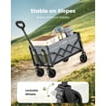thumbnail image 3 of Carrito utilitario plegable AMADA HOMEFURNISHING, 163 kg de carga, 90 L, gris, 3 of 9