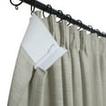 thumbnail image 5 of TWOPAGES 52 W X 63 L Inch Curtain Pinch Pleated Top Drape Light Filtering Linen Textured Drapery for Bedroom Kids Room, 1 Panel, Grey, 5 of 6