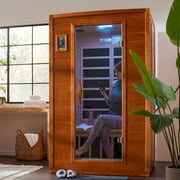 Dynamic Saunas Andora 2-Person Low EMF FAR Infrared Sauna, Canadian Hemlock
