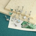 thumbnail image 3 of Dosaele 14G Belly Rings Dangle Belly Button Ring Mix-Style Piercing Jewelry 10Pcs Gold, 3 of 3
