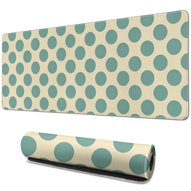 Retro Vibes for Your Desk: Vintage Groovy Flowers Mouse Pad - Cute, Large, Non-Slip Rubber Base with Stitched Edges - Ideal Home Office Decor for Laptop, Computer Use - 31.5x11.8 inches