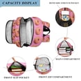 thumbnail image 3 of FORMRS Unisex School Backpack 17" Student Travel Bag with Laptop Compartment, Pink Doughnuts, 3 of 7
