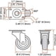 thumbnail image 2 of Ruedas giratorias FactorDuty 4 giratorias con freno, 4 placas giratorias, paquete de 8, 2 of 9