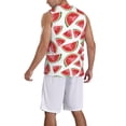 thumbnail image 2 of Naloa Hand Drawn Watermelon Basketball Jersey Reversible Men's Mesh Athletic Sports Shirts Training Practice S-4XLMedium, 2 of 6
