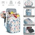 thumbnail image 5 of Travel Cooler Bag - White Cartoon Dinosaurs Flowers Pattern Camping Beer Cooler Backpack with Bottle Opener- Waterproof Insulated Picnic Backpacks - Cooler Bag for Beach, 5 of 6