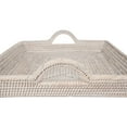 thumbnail image 4 of Kouboo Rattan Serving Tray with Handles for Breakfast, Decorative Tray for Storage, Rectangular Organizer Tray for Coffee Table, White Wash, 4 of 21