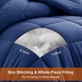 thumbnail image 2 of All Season Queen Comforter Set Soft Quilted Down Alternative Comforter+ Pillow Shams with Corner Tabs Winter Summer Warm Fluffy Machine Washable (Queen ), 2 of 6