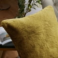 thumbnail image 3 of Home Soft Things Heavy Faux Fur 2 Piece Throw Pillow Cover Set - Lemon Curry - 20" x 20", 3 of 5