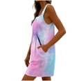 thumbnail image 6 of Iyufng Womens Rompers Printed Sleeveless Adjustable Straps Romper Summer Casual Shortalls, 6 of 7