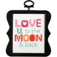 thumbnail image 2 of Bucilla Beginner Counted Cross Stitch 3"x3" Love U to the Moon & Back Kit, 2 of 2