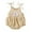 Beige, variant on Odeerbi Toddler One Piece Bubble Romper Baby Boys Girl Comfortable Solid Color Rainbow Sling Jumpsuit Beige