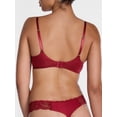 thumbnail image 4 of Joyspun Women's Microfiber and Lace Thong Panties, 3-pack, Sizes to 3XL, 4 of 9