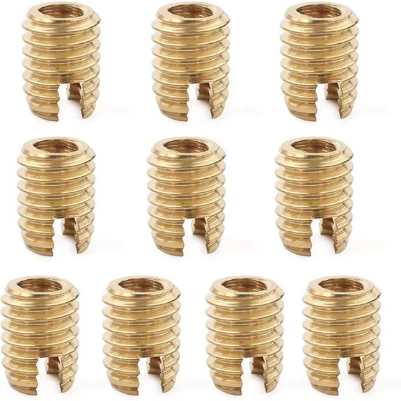 Applicable to jfqm 10pcs Motorcycle Batwing Fairing Brass Thread Inserts Repair Bolt Fit for Harley Touring Electra Glide Street Glide FLHT FLHX