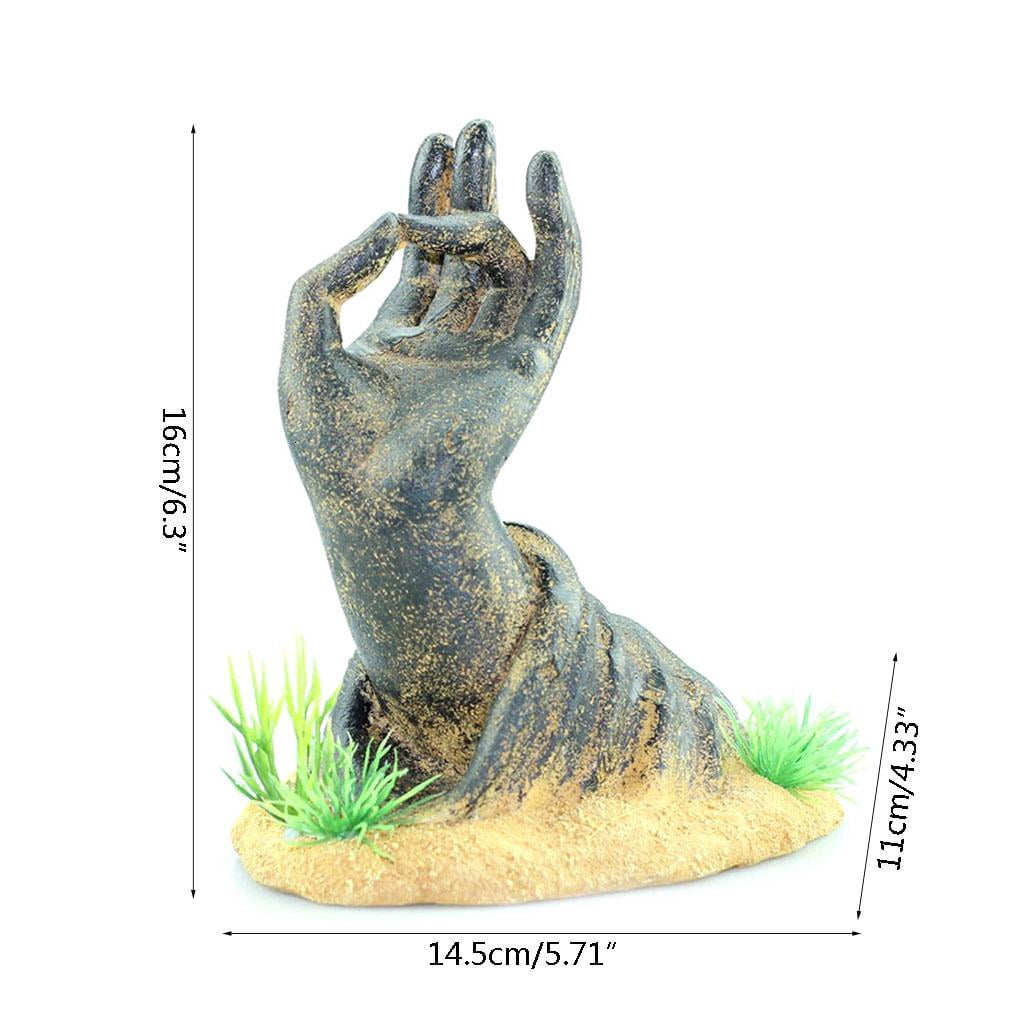 Fish for Decoration Aquarium Ornament Aquatic Pets Shelter Guanyin Hand Statue Betta Fish Hiding