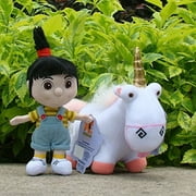 2Pcs Despicable Me Plush Toy Fluffy Unicorn Cute Agnes Stuffed Animal Doll item G4W8B 48Q46713