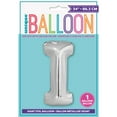 thumbnail image 4 of Foil Big Letter Balloon, I, 34 in, Silver, 1ct, 4 of 4