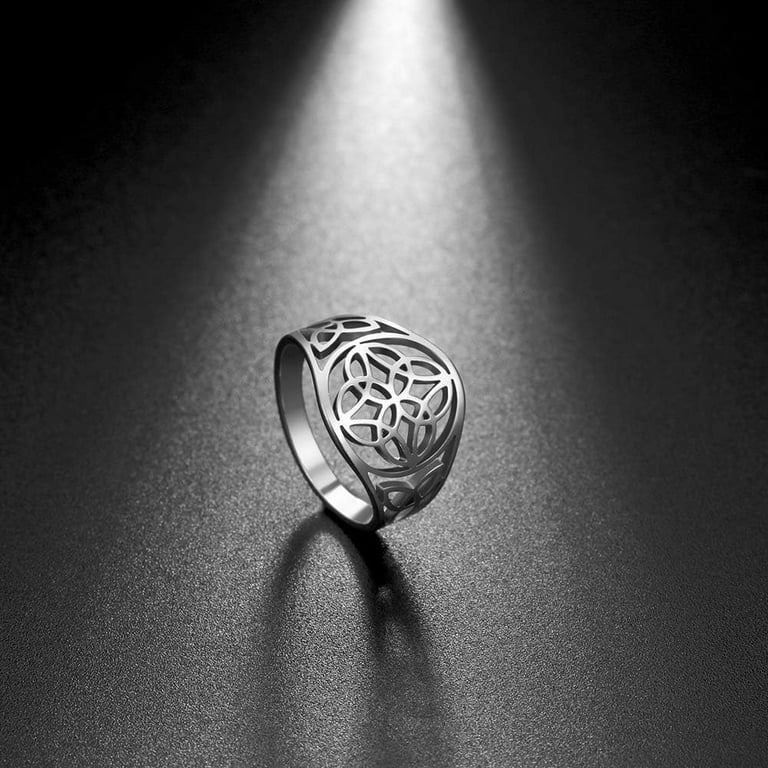 Witch Knot Ring For Women - Stainless Steel Celtic Trinity Ring, Wiccan Jewelry, Perfect Mother's Day Or Birthday Gift