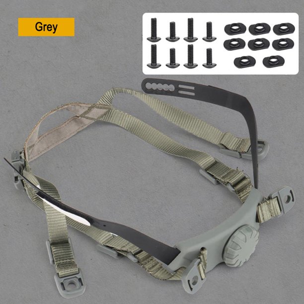 Correa de bloqueo para la cabeza del casco Cordón ajustable para deportes al aire libre gris