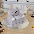 thumbnail image 4 of Hawsaiy Kids Sofa 2-in-1 Foldable Armchair with Liner Filler Cute Cartoon Lazy Sofa Bed for Living Room or Bedroom, 4 of 9
