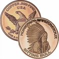 thumbnail image 1 of Private Mint 1 oz .999 Pure Copper Round/Challenge Coin (Sitting Bull), 1 of 4