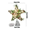 thumbnail image 3 of Hvmvliv Star Tree Topper Christmas Tree Top Ornament Wooden Christmas Star Tree Topper Five Pointed Star Xmas Treetop Decorations for Party Multicolor, 3 of 6