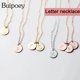 thumbnail image 2 of Bupoey-collar con colgante de 26 letras para hombre y mujer, colgante con iniciales originales de Color plateado, amistad, 2 of 4