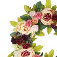 thumbnail image 2 of Guirnalda de flores artificiales de 17,72 pulgadas para primavera y verano, adornos para interiores y exteriores para puerta delantera, pared, ventana, decoración de granja JAMW Sencillez, 2 of 5