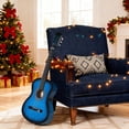 thumbnail image 5 of SuperDeal 38-Inch Round Shoulder Acoustic Guitar Kit 6 Strings Full Size Classic Beginners Children Adults All-Solid Wood with Carrying Case, Strap, Tuner and Pick, Blue, 5 of 17