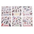 thumbnail image 1 of Juego de 6 posavasos de acrílico compactos rectangulares con diseño de pájaros, elegantes, exquisitos y decorativos con múltiples patrones, 1 of 14