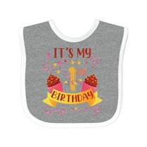 Inktastic Cupcakes and Confetti 1st Birthday Boys or Girls Baby Bib