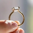 thumbnail image 4 of 2Ct Lab Created Diamond Emerald Cut Women's Engagement & Wedding Ring In 14K Yellow Gold Plated, 4 of 4