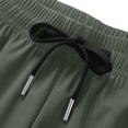 thumbnail image 5 of Riecok Mens Capri Pants Big and Tall Stretchy Elastic Waist Pants with Zip Pocket Below Knee Trousers Workout Running Clothes, 5 of 7