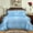 Baby Blue, variant on Satin Comforter Set King Beige Sheet Set Silk Like Bedding Set Silky Bed in a Bag 8 Pcs Pinch Pleat Bed Set Home Decor Luxury Hotel Silky Ruffle Comforters with 1 Cushion Cover