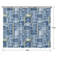 thumbnail image 5 of Pioneer Flower Floral Print Pattern Shower Curtain 84"x72", Bathroom Decorative Shower Curtain Set with 12 Hooks, Waterproof Washable, 5 of 6