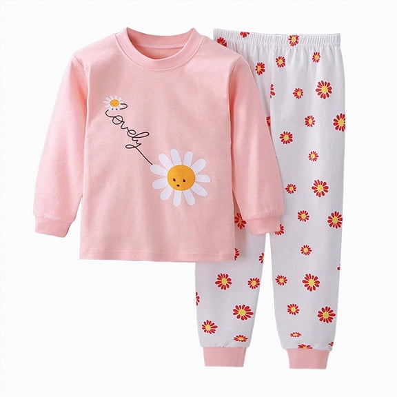 CAICJ98 Clothes for Toddler Baby Girl Fall Winter 3 6 12 18 24 Months 2T 3T 4T 5T Boys Outfits Long Sleeve Sweatshirt Pants Set (Light Pink,3-6 Months)