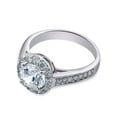 thumbnail image 4 of 2 ct Halo Eco Friendly Lab Grown Diamond Engagement Ring 14k White Gold, 4 of 4