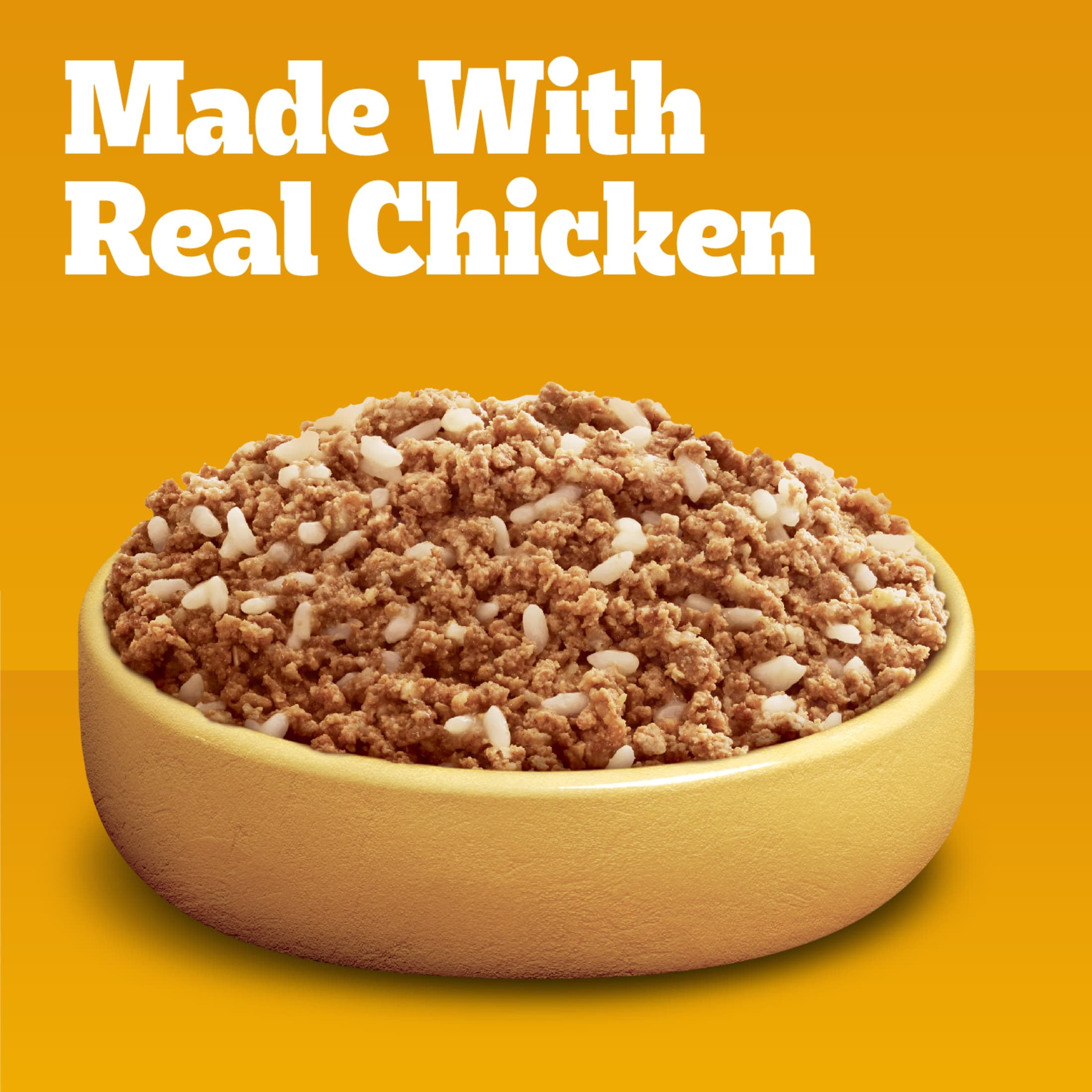 (12 pack) Pedigree Chopped Ground Dinner Chicken & Rice Soft Wet Dog Food, 13.2 oz Cans