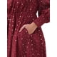 thumbnail image 5 of Vestido Casual de Malla con Estrellas Brillantes de Cuello Barco y Manga Larga Abullonada para Mujer XL Rojo, 5 of 5