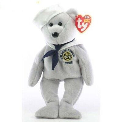NEW Ty Beanie Baby - Ronnie the Sailor Bear (8.5" Plush With Tag)(BONUS 1 RANDOM TY ERASER)
