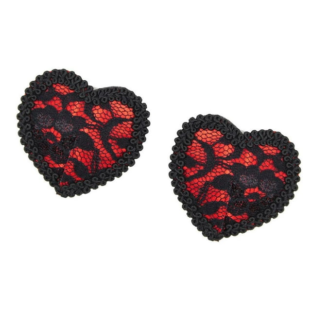 Esquirla Heart Lace Tassel Pasties Adhesive Cover Breast Sticker Bra 02