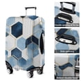 thumbnail image 5 of Blue White Gold Hexagon Marble Pattern Luggage Cover Fashion Suitcase Cover Baggage Covers Fit 25-28 Inch Luggage (Go Travel), 5 of 5