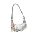 thumbnail image 3 of Bolso de hombro para mujer, estilo francés, regalo de San Valentín, bolso de mano para cumpleaños callejeros. Plata, 3 of 9