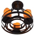 thumbnail image 7 of Meyda Tiffany 157815 Barbury 3 Light 12" Wide Semi-Flush Ceiling Fixture - Black, 7 of 7
