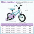 thumbnail image 3 of Costway Vélo pour Enfants 12 Pouces avec Selle et Guidon Ajustables, Roues Stabilisatrices Amovibles, Frein à Main, Bleu, 3 of 10