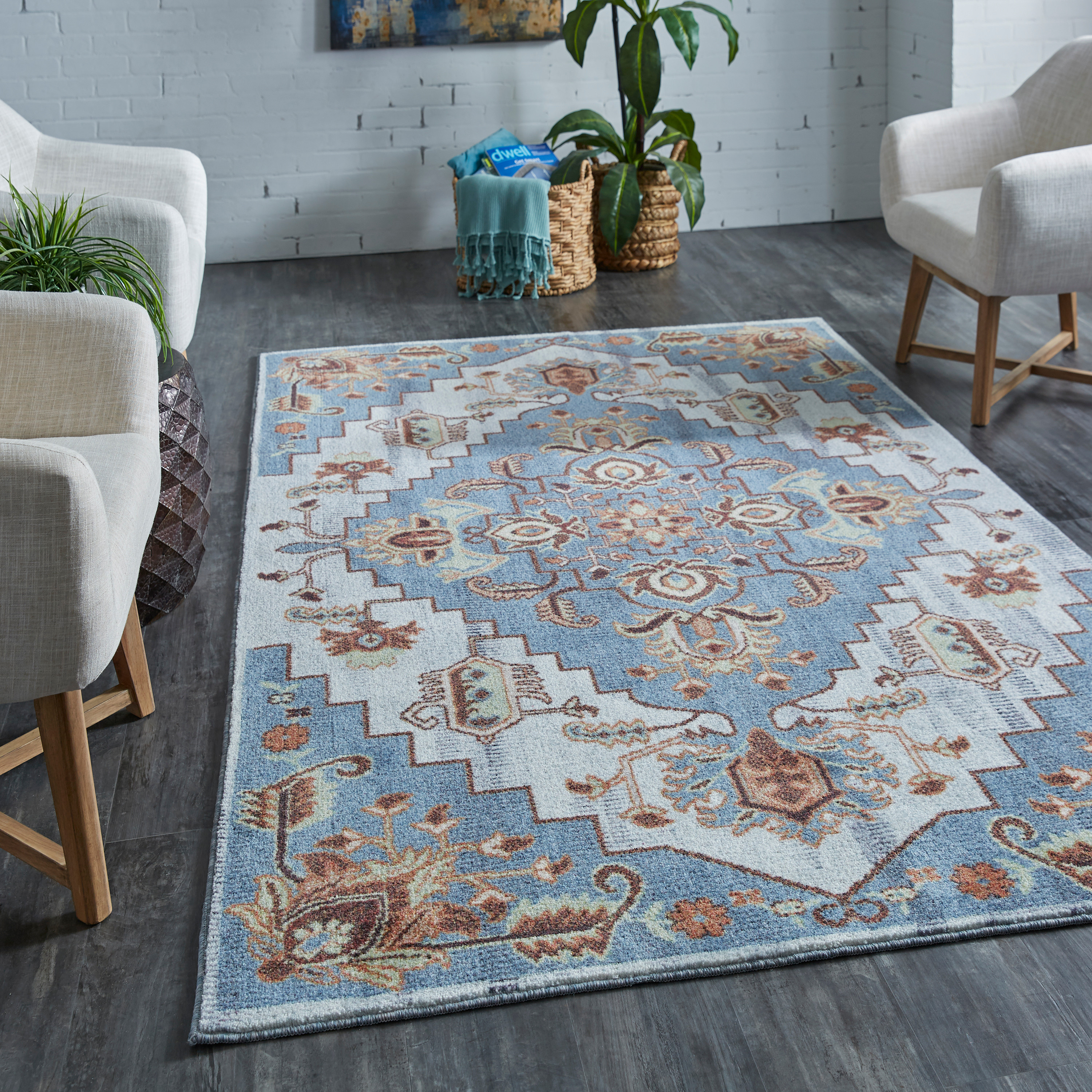 Mohawk Home Prismatic Bovard Denim Transitional Floral Precision