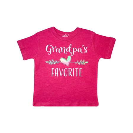 

Inktastic Grandpas Favorite- Heart Grandchild Gift Toddler Boy or Toddler Girl T-Shirt