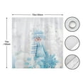 thumbnail image 4 of Merry Christmas Shower Curtain Set with 12 Hooks Colorful Star Blue Hat Cute Snowman Bathroom Curtain Waterproof Fabric 72x72 in, 4 of 7