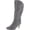 Gray, variant on BELLA VITA Womens Gray Covered Buckle Accent Padded Comfort Troy Ii Sculpted Heel Zip-Up Heeled Boots 7.5 M WC